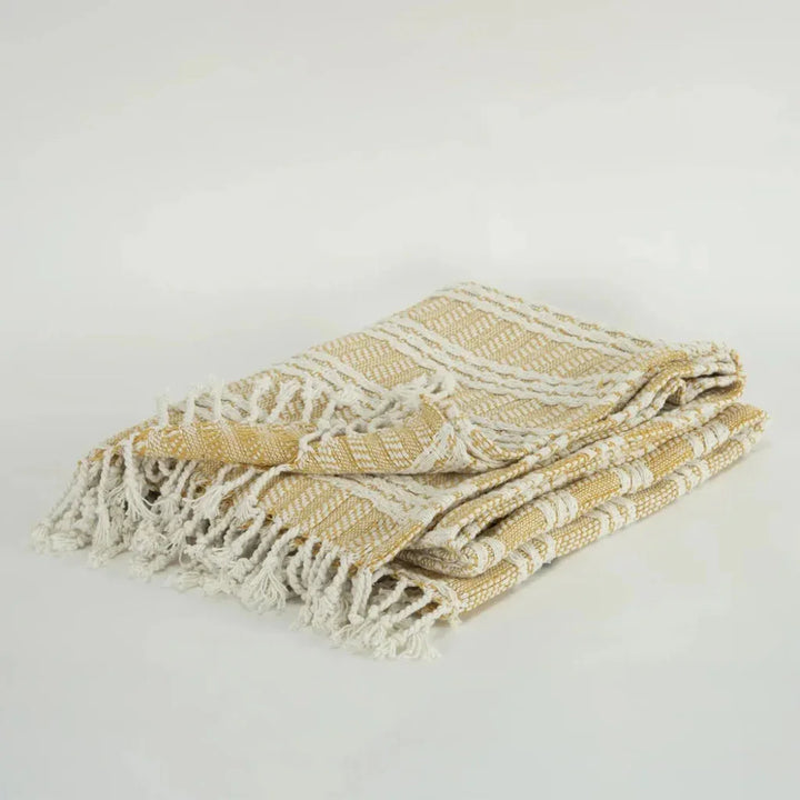 Jenny Handloomed Soft Cotton Throw Blanket - LOOMLAN - LOOMLAN - Throw Blankets