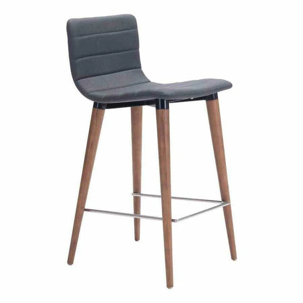 Jericho Counter Chair (Set of 2) Gray Counter Stools LOOMLAN By Zuo Modern