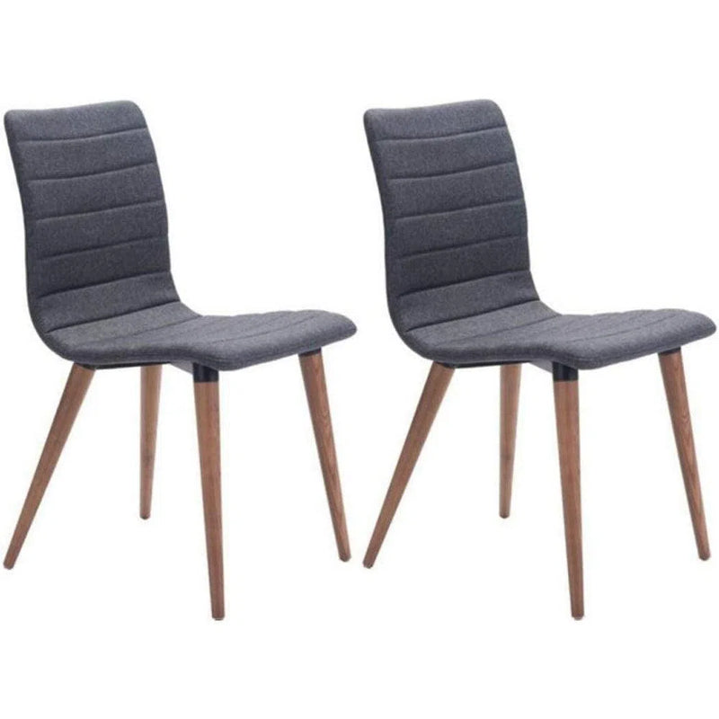Jericho Dining Chair (Set of 2) Gray Dining Chairs LOOMLAN By Zuo Modern