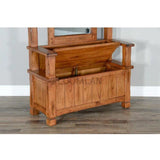 Jerro Narrow Hall Tree Mirror Bench Storage