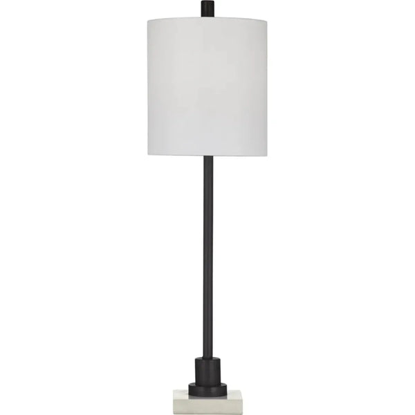 Jess White Marble and Metal Table Lamp - LOOMLAN - Table Lamps