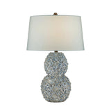 Jessamine Blue Ceramic Floral Table Lamp-Table Lamps-Currey & Co-LOOMLAN