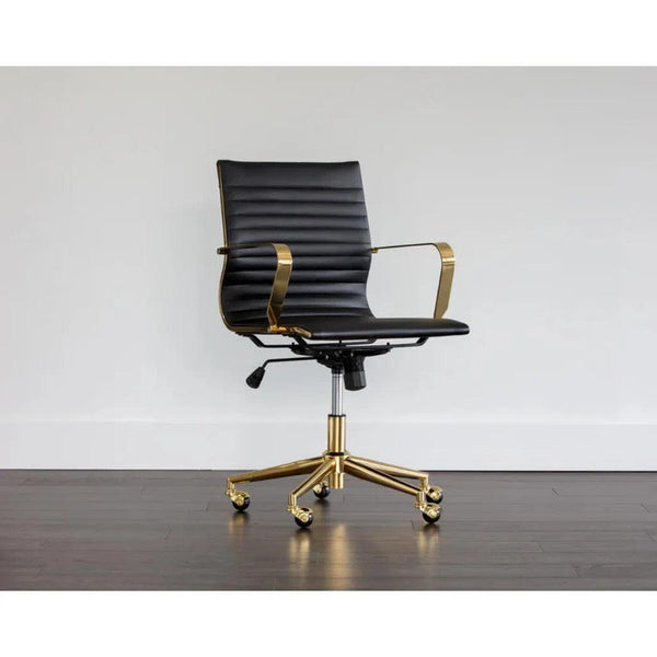 Jessica Leather Office Chair-Office Chairs-SUNPAN-LOOMLAN