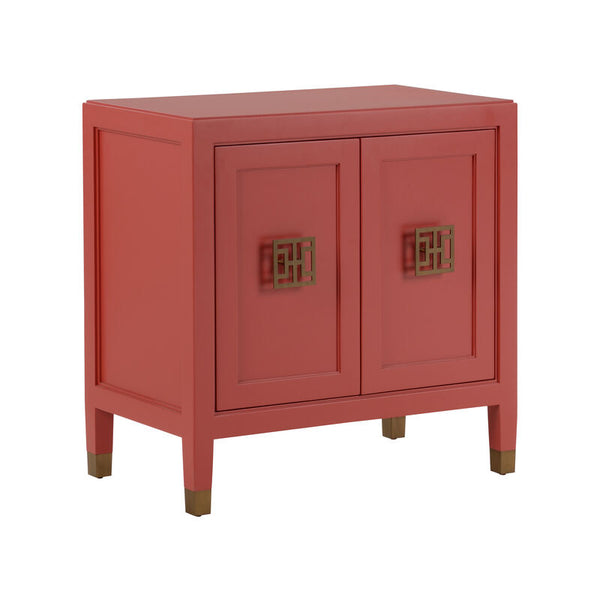 Jill Bedside Modern Design Chest-Chests-Chelsea House-Red-LOOMLAN