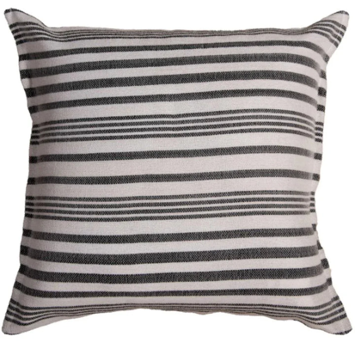 Jillian Striped Outdoor Throw Pillows-Outdoor Pillows-LOOMLAN-Grey-LOOMLAN
