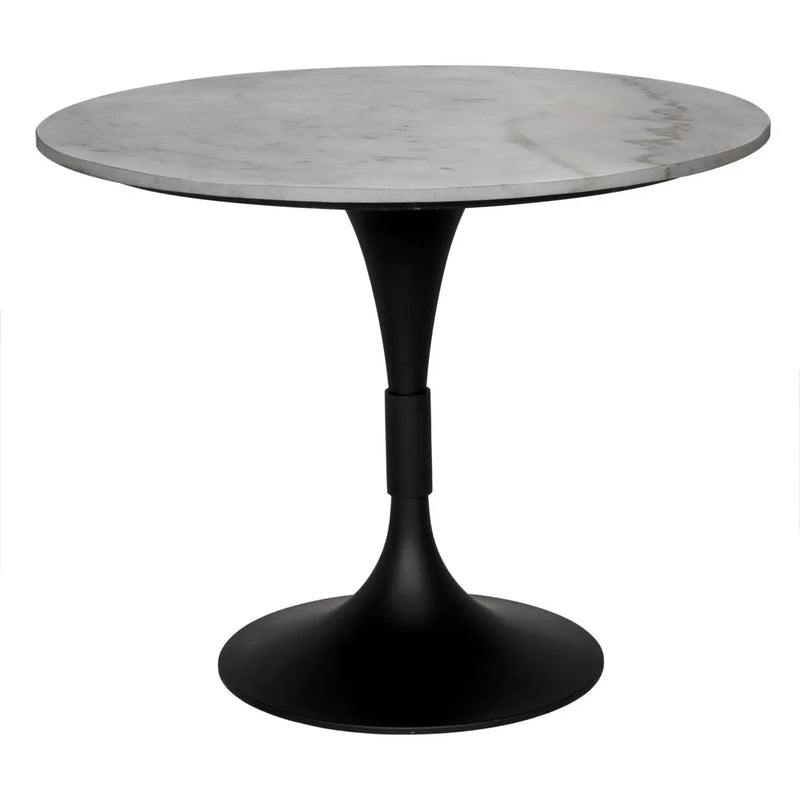 Jmna Steel & Marble Black Round Dining Table