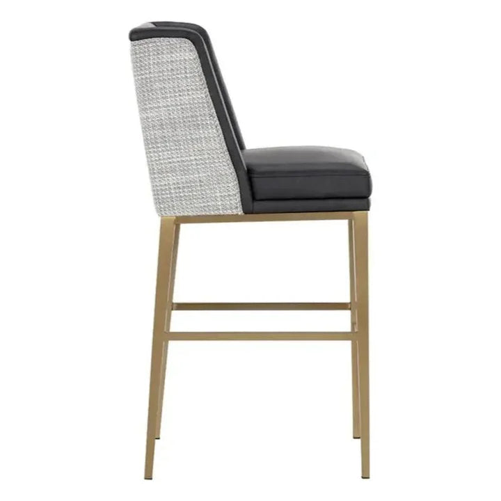 Joplin Leather Barstool - LOOMLAN - SUNPAN - Bar Stools