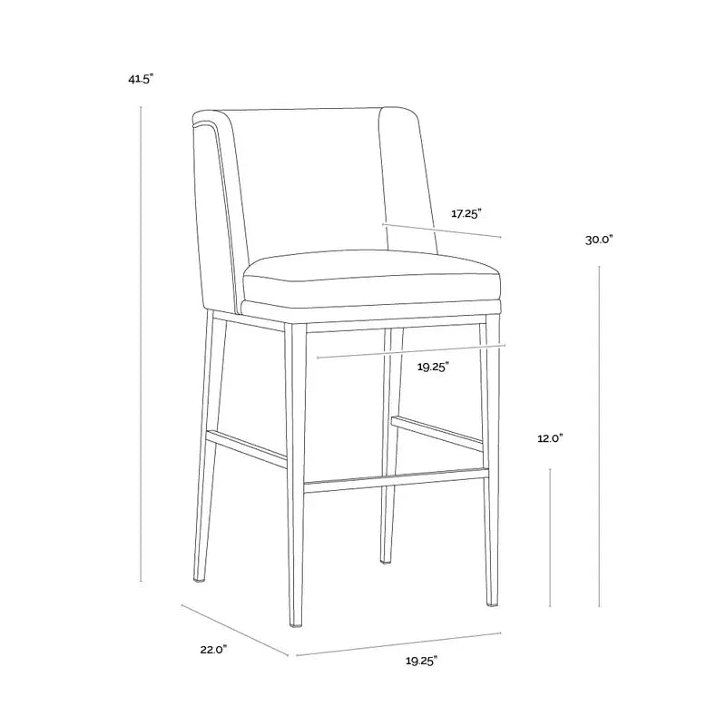 Joplin Leather Barstool-Bar Stools-SUNPAN-LOOMLAN