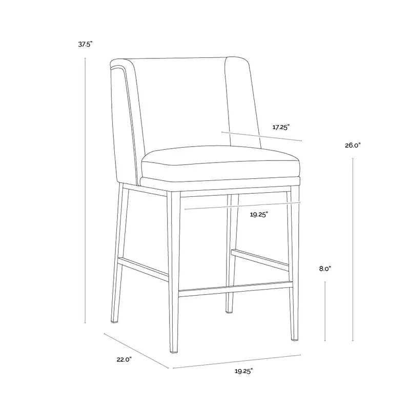 Joplin Leather Counter Stool-Counter Stools-SUNPAN-LOOMLAN