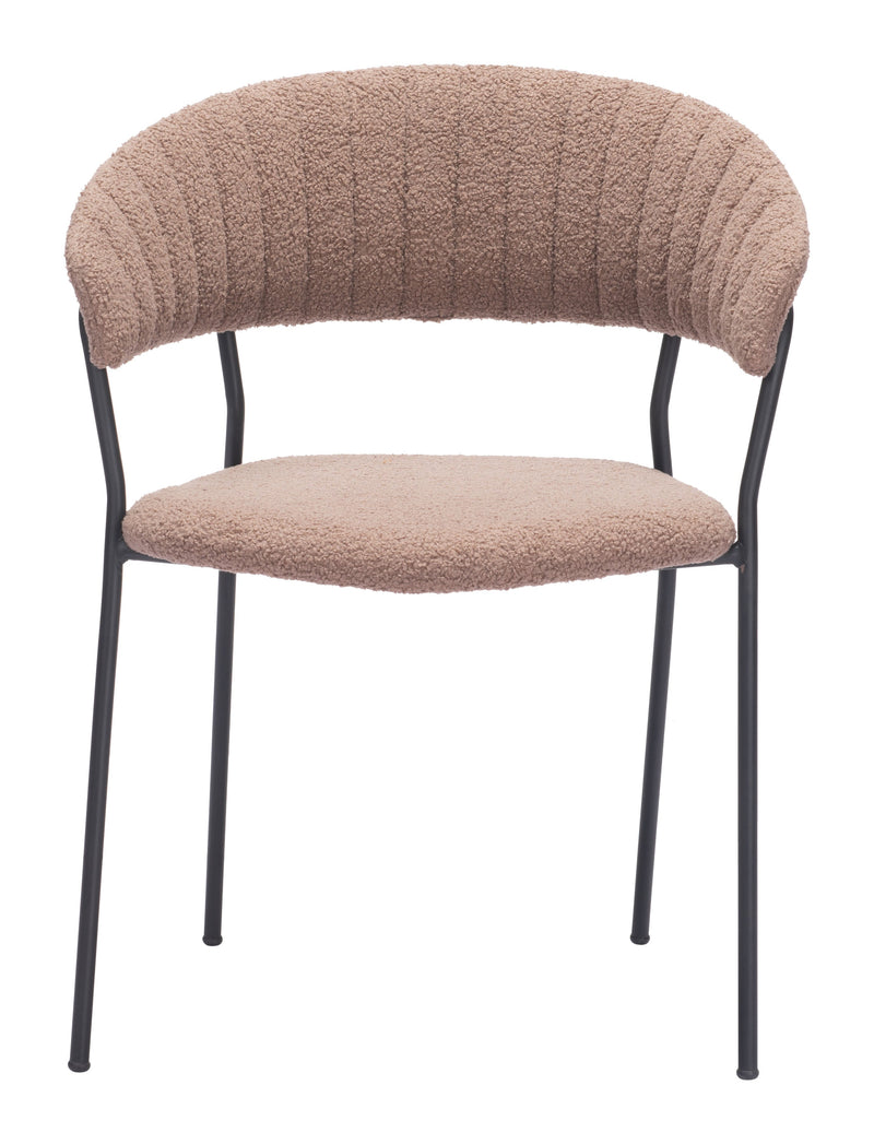 Josephine Dining Chair (Set of 2) Brown-Dining Chairs-Zuo Modern-LOOMLAN