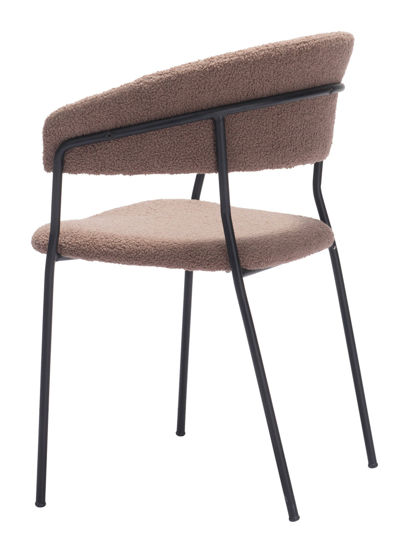 Josephine Dining Chair (Set of 2) Brown-Dining Chairs-Zuo Modern-LOOMLAN