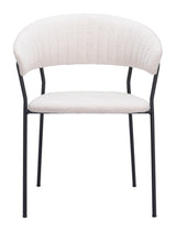 Josephine Dining Chair (Set of 2) Cream-Dining Chairs-Zuo Modern-LOOMLAN