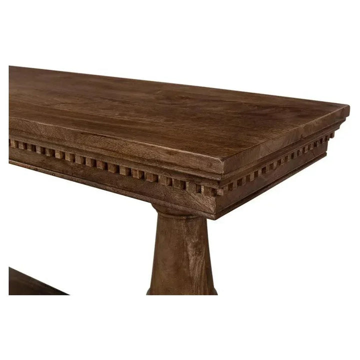 Joshua Console Table Drawers Walnut Wood - LOOMLAN - Sarreid - Console Tables