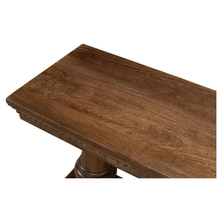 Joshua Console Table Drawers Walnut Wood - LOOMLAN - Sarreid - Console Tables