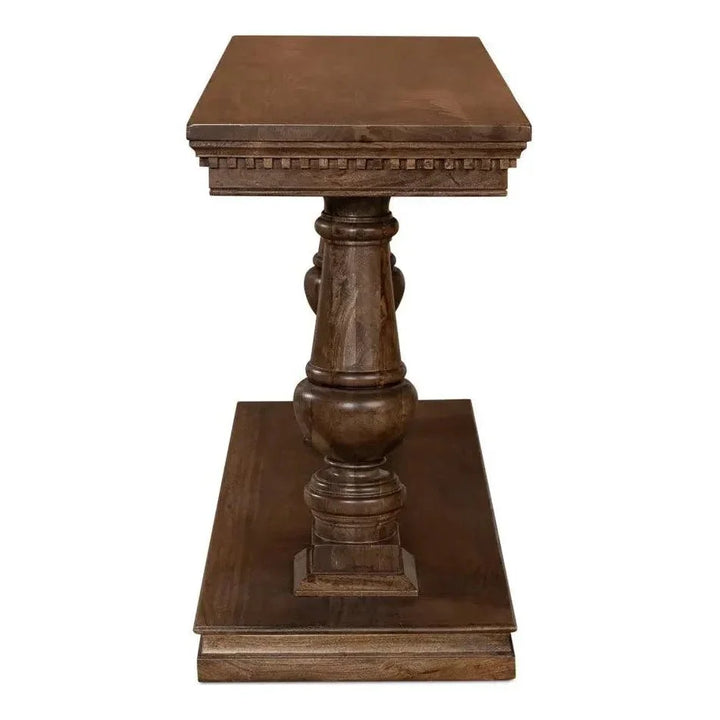 Joshua Console Table Drawers Walnut Wood - LOOMLAN - Sarreid - Console Tables