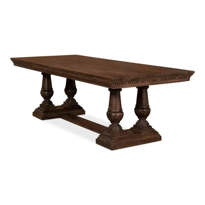 96 Inch Pedestal Dining Table Seats 8 | LOOMLAN