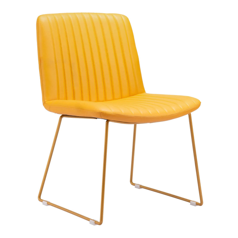 Joy Dining Chair (Set of 2) Yellow Dining Chairs LOOMLAN By Zuo Modern