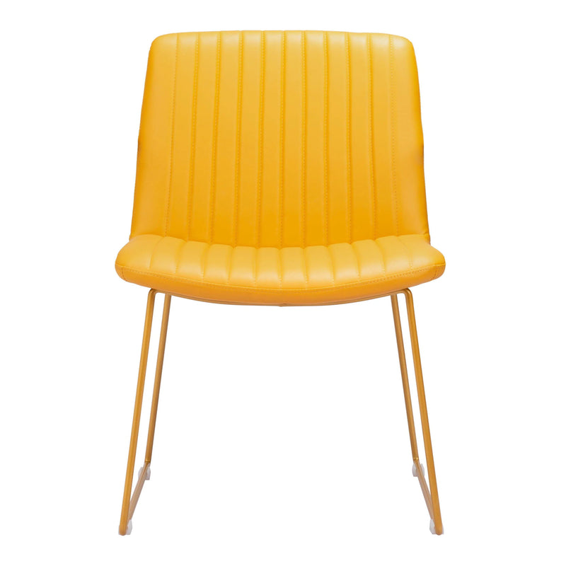 Joy Dining Chair (Set of 2) Yellow Dining Chairs LOOMLAN By Zuo Modern