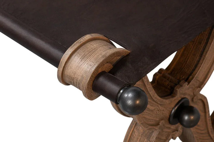 Joyner Equestrian Wood Framed Bedroom Bench - LOOMLAN - Sarreid - Bedroom Benches