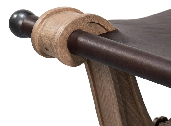 Joyner Equestrian Wood Framed Bedroom Bench - LOOMLAN - Sarreid - Bedroom Benches