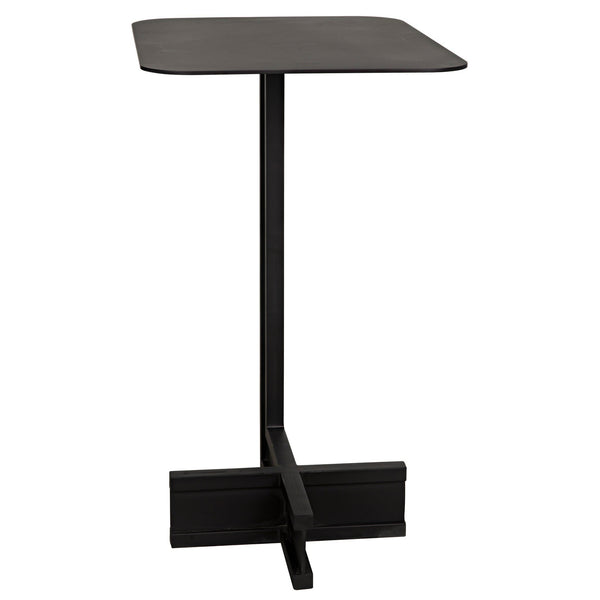 Jude Side Table, Black Steel-Side Tables-Noir-LOOMLAN