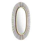 Juju Oval Mirror Black & Gold