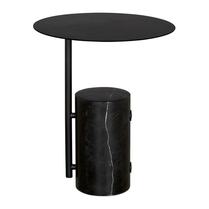 Juma Steel Black Side Table - LOOMLAN - Noir - Side Tables