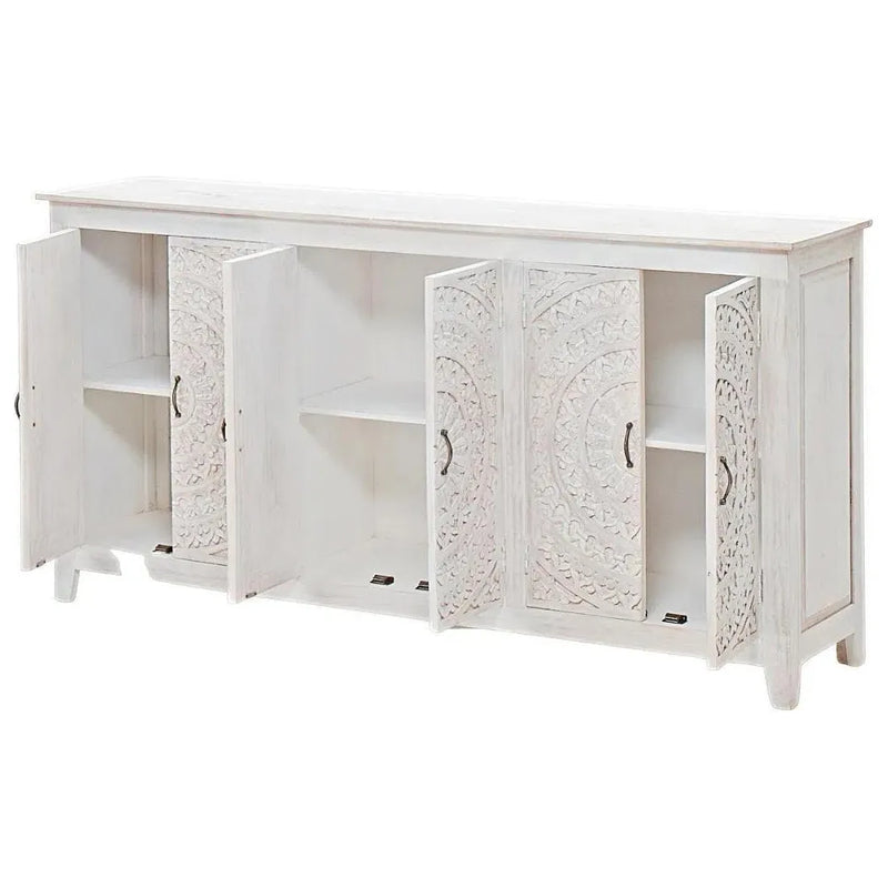 Jumbo Extra Large White Credenza