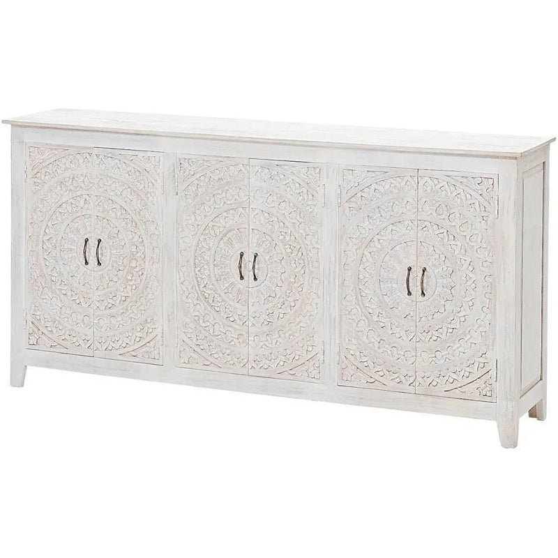 Jumbo Extra Large White Credenza