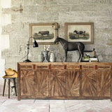 Jumbo Rustic Credenza Handmade Sunburst