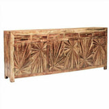 Jumbo Rustic Credenza Handmade Sunburst