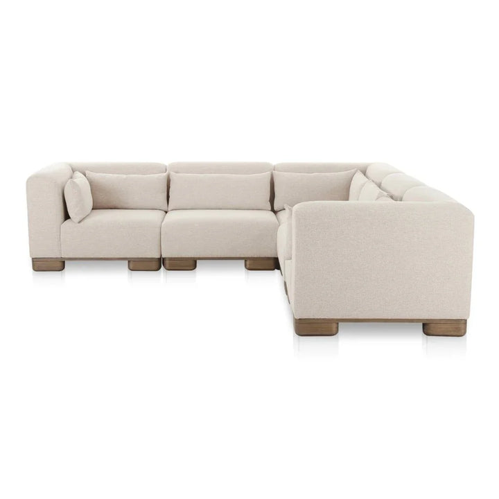 June Beige Classic L - Shaped Modular Sectional - LOOMLAN - Moe's Home - Sectionals