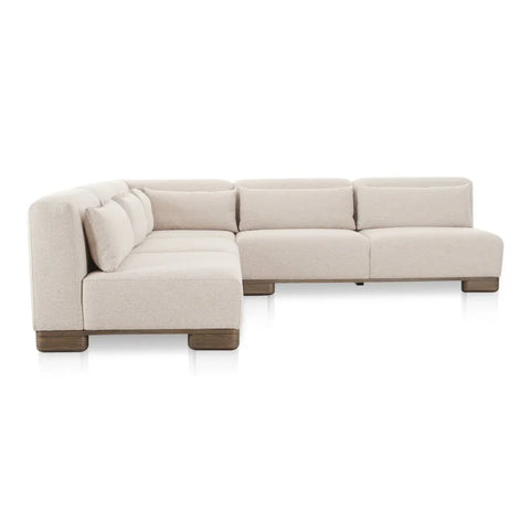 June Oatmeal Corner Modular Sectional