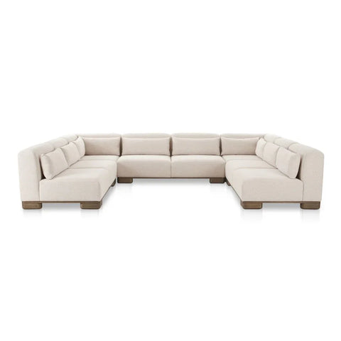 June Oatmeal U-Shaped Modular Sectional