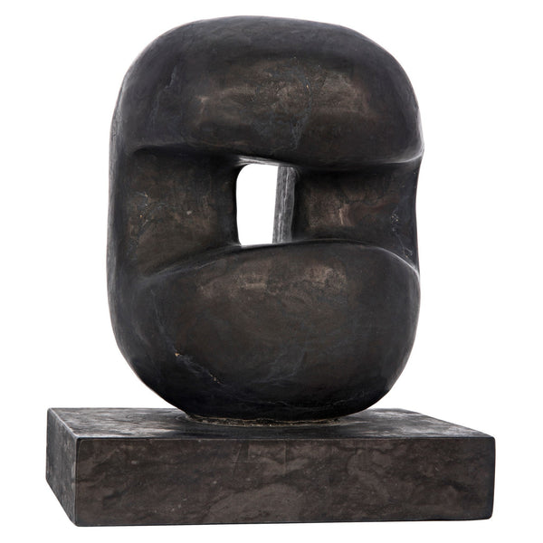 Juno Marble Black Sculpture-Statues & Sculptures-Noir-LOOMLAN