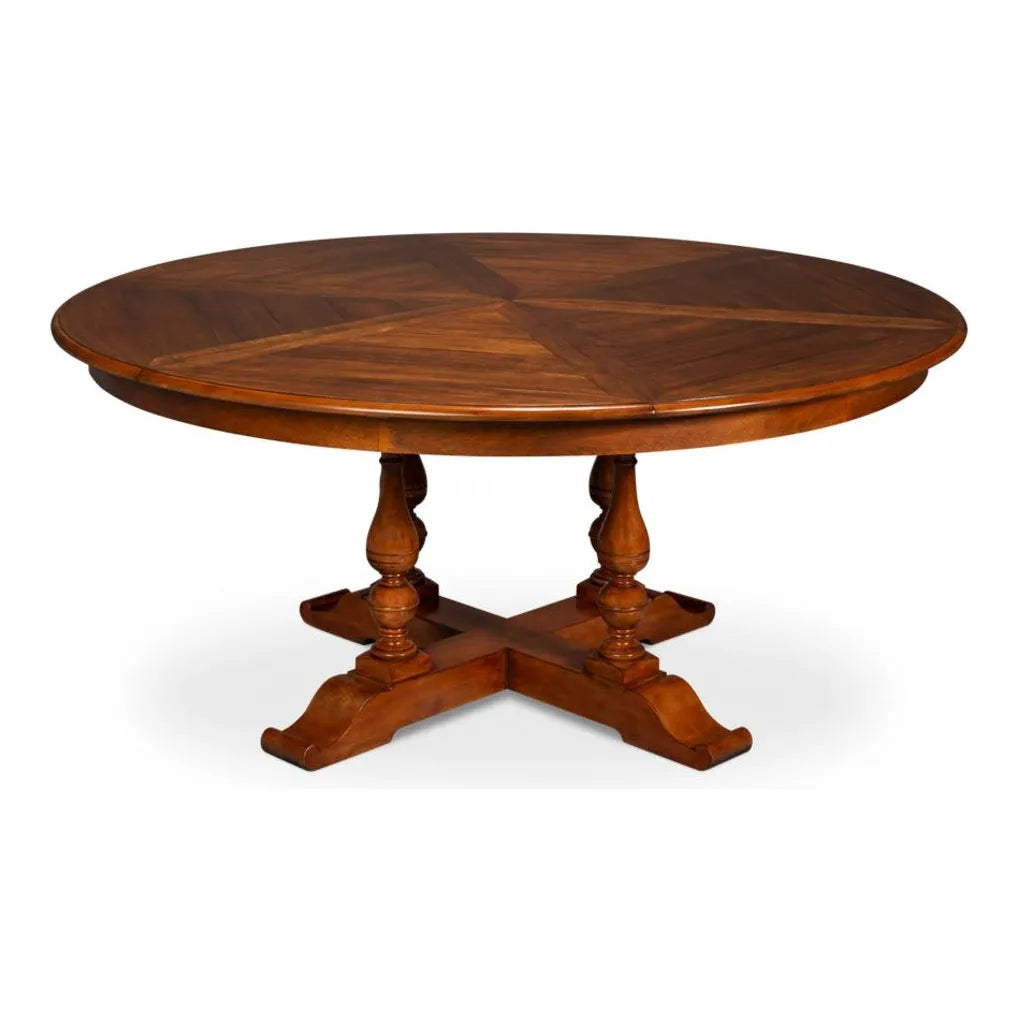 Jupe Wooden Brown Round Dining Table