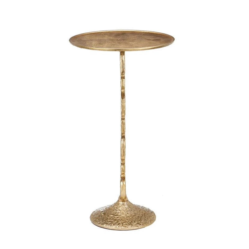 Jussi Gold Textured Cast Aluminum Drinks Table