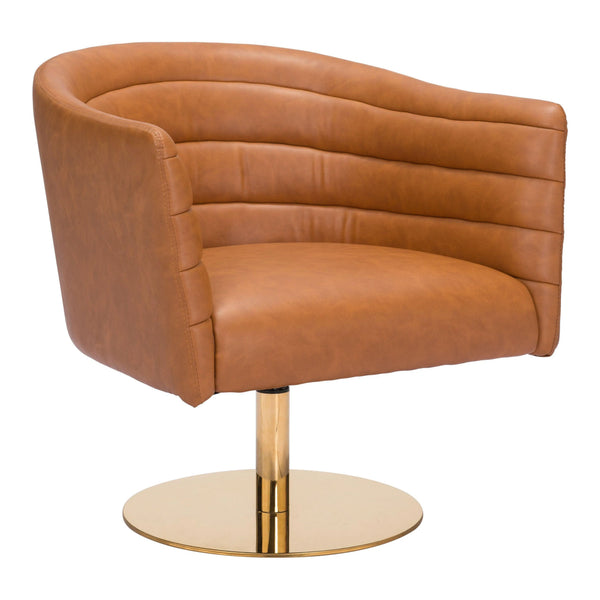 Justin Accent Chair Brown Club Chairs LOOMLAN By Zuo Modern