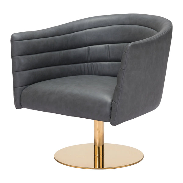 Justin Accent Chair Gray Club Chairs LOOMLAN By Zuo Modern