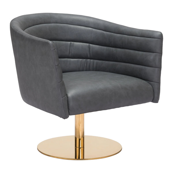Justin Accent Chair Gray Club Chairs LOOMLAN By Zuo Modern