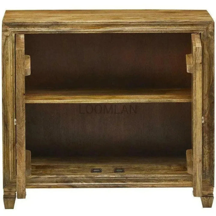 Reclaimed Wood Silver Doors Accent Cabinet - LOOMLAN - LOOMLAN - Accent Cabinets