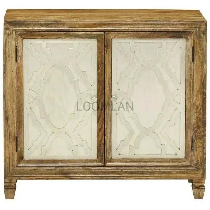 Reclaimed Wood Silver Doors Accent Cabinet - LOOMLAN - LOOMLAN - Accent Cabinets