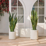 Tiramisu Outdoor Durable Fiberglass Planter