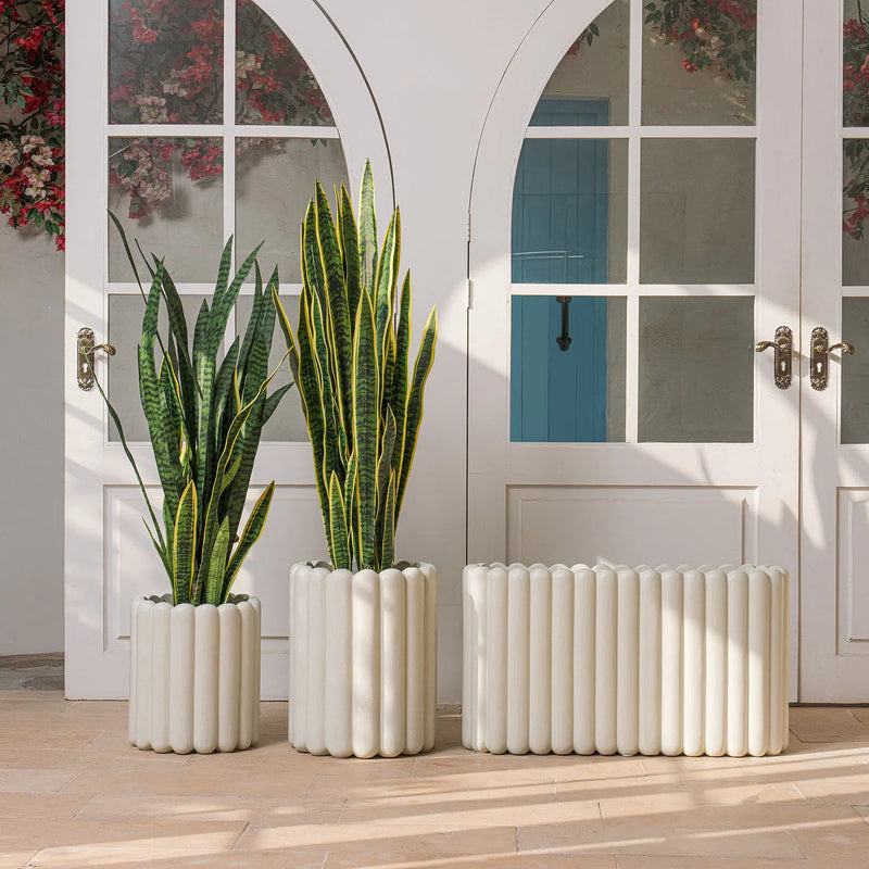 Tiramisu Outdoor Durable Fiberglass Planter