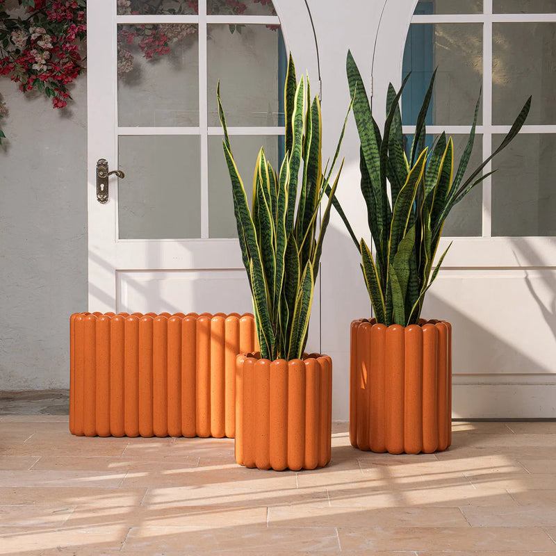 Tiramisu Outdoor Durable Fiberglass Planter