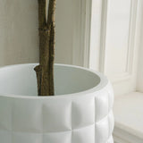 Cloud Waffled Texture Outdoor Fiberglass Planter