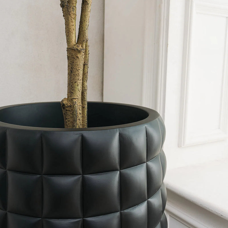 Cloud Waffled Texture Outdoor Fiberglass Planter