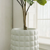 Cloud Waffled Texture Outdoor Fiberglass Planter