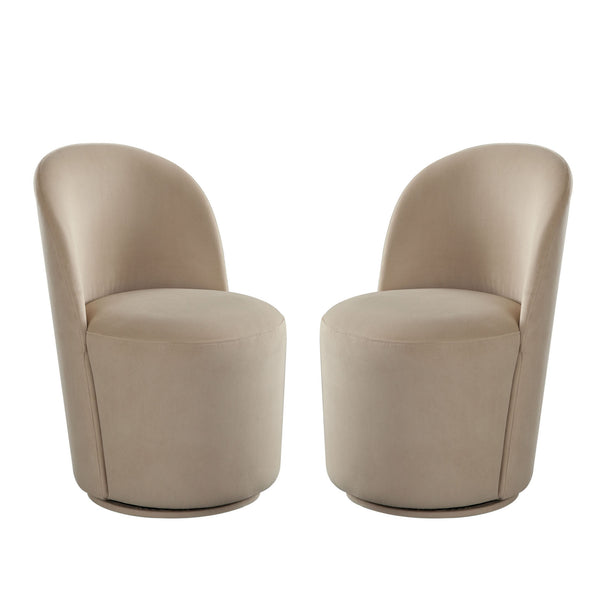 Kendall Ivory Boucle Fabric Armless Dining Chair (2-Pack)
