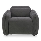 Eli Power Polyester and Solid Wood Dark Grey Recliner Arm Chair